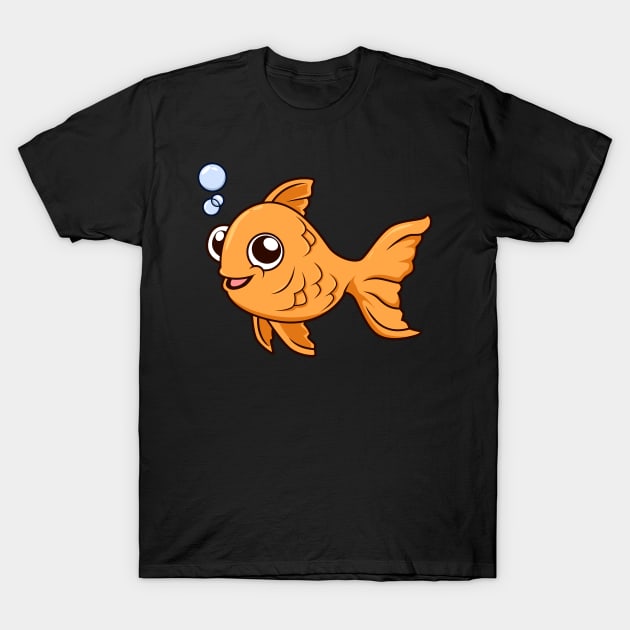 Kawaii goldfish T-Shirt by Modern Medieval Design